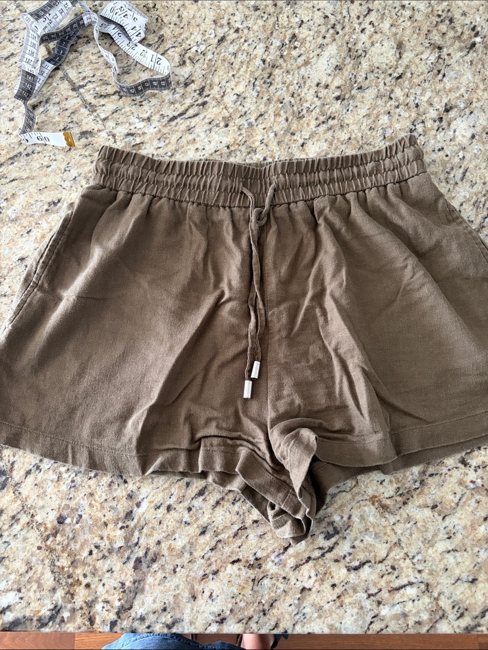 Zara flowy linen-blend shorts